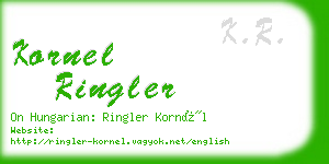 kornel ringler business card